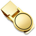 Shiny Gold Round Classic Polished Money Clip